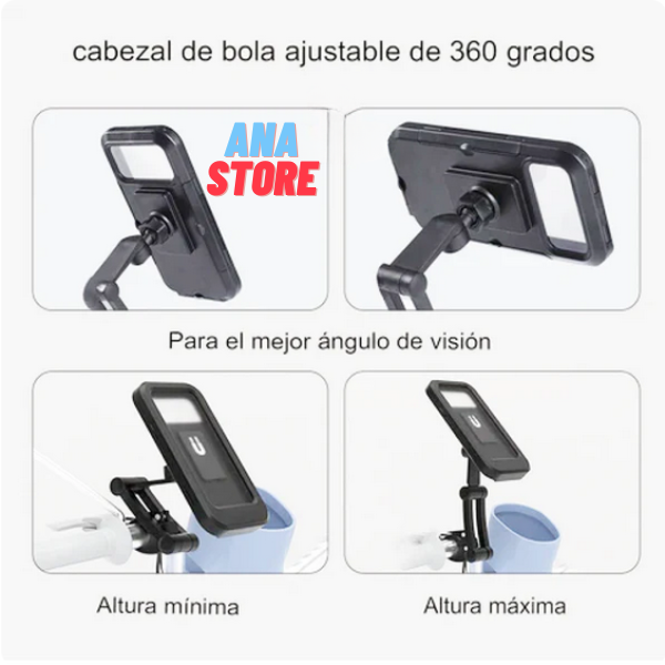 SOPORTE DE CELULAR PARA MOTOS Y BICICLETAS