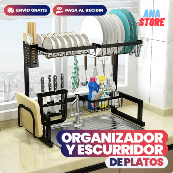 ORGANIZADOR Y ESCURRIDOR DE PLATOS