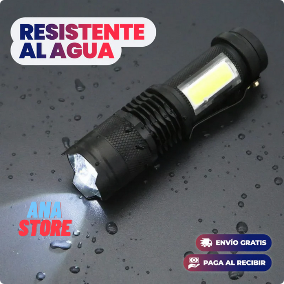 ¡IMPERDIBLE! LINTERNA TÁCTICA RECARGABLE + ESTUCHE DE REGALO