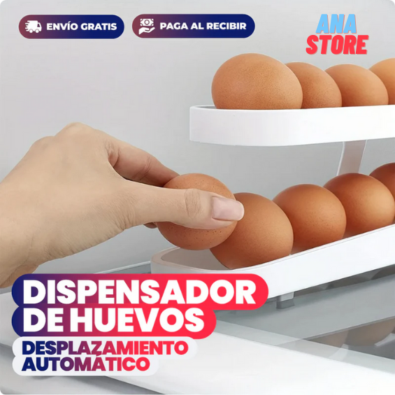 DISPENSADOR DE HUEVOS ORGANIZADOR DESPLAZABLE