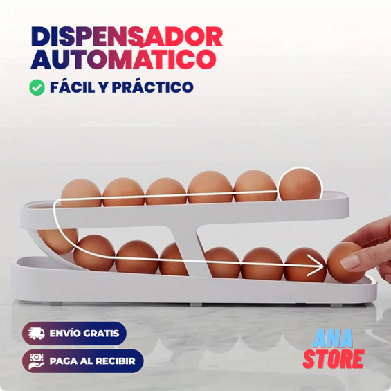 DISPENSADOR DE HUEVOS ORGANIZADOR DESPLAZABLE