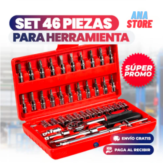 SET DE 46 PIEZAS PARA HERRAMIENTAS