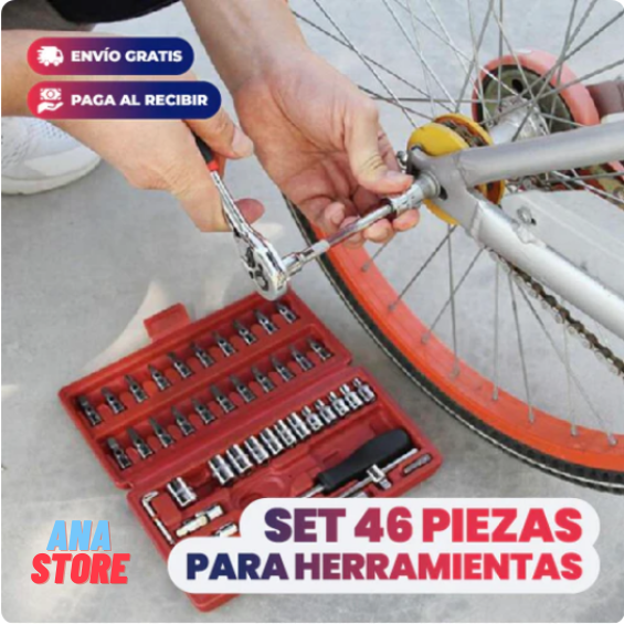 SET DE 46 PIEZAS PARA HERRAMIENTAS