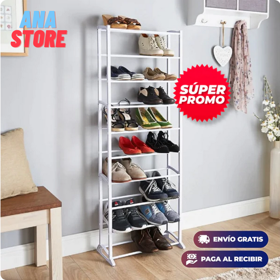 ¡IMPERDIBLE! ORGANIZADOR DE ZAPATOS 10 NIVELES