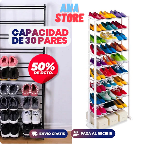 ¡IMPERDIBLE! ORGANIZADOR DE ZAPATOS 10 NIVELES