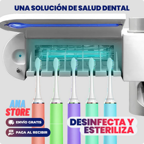 PORTACEPILLOS ESTERILIZADOR UV + DISPENSADOR