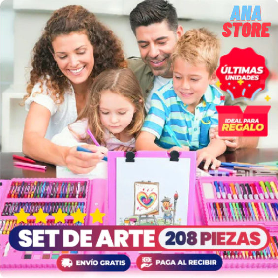 MEGA SET DE ARTE TAMAÑO GIGANTE (208 PIEZAS)